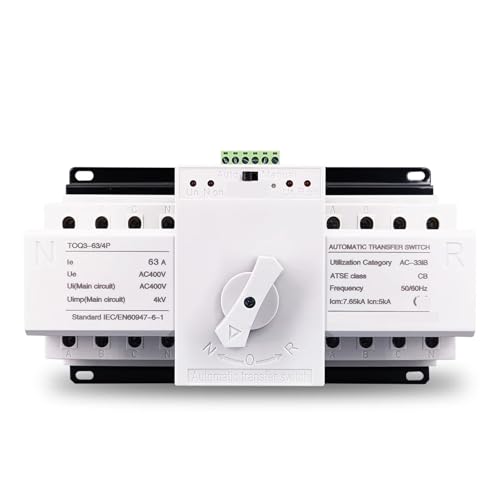 Interrupteur ATS 4P 63A basculement automatique double source 380V