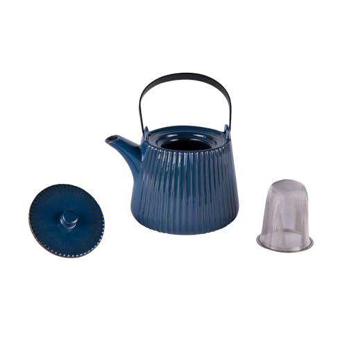 Théière Tiao 1L bleu Table Passion pour infuser sans résidus de feuilles