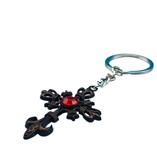 Image of Stainless Steel Christian Cross Keychain, Rust-Proof for Men /Women, Ideal Gift for Baptism /Christmas /Church