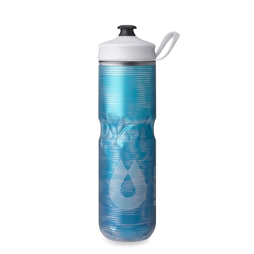 Image of HydraPak | Polar Bottle - Polar Sport Insulated Water Bottle - BPA-Free, Sport & Bike Squeeze Bottle with Handle (Pulse Blue, 700ml / 24oz)