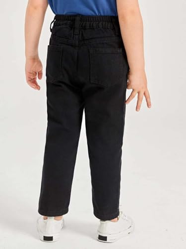 Image of KOTTY Boys Jeans - Regular to Slim Fit,Elastic Waistband,Mid Rise,Straight or Tapered Leg,Stretchable Denim