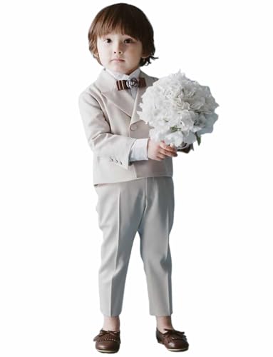 Costume mariage garçon à pic revers pour garçon d'honneur élégant
