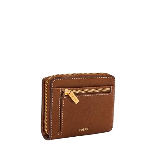 Image of Fossil Women's Logan RFID-Blocking Leather Mini Multifunction Bifold Wallet