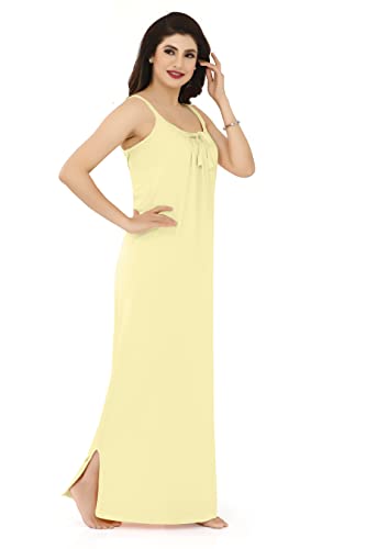 Image of AZO-Free Cotton Hosiery Camisole Nighty - Free Size-2XL