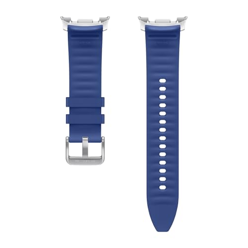 Image of Galaxy Watch 8 Series Hybrid Band, Silicon, Signature Stitch, Dynamic Lug System, Flexible Fit, Compatible with Galaxy Watch 8 and Watch 8 Classic, S /M /L Navy