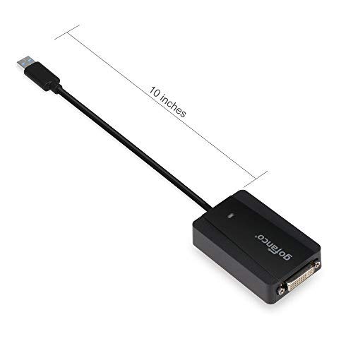 Gofanco USB3DVI Usb 3.0 To Dvi Video Graphics Adapter For Multiple Monitors - Up To 2048X1152 For Windows And Macos, Displaylink Chip, Includes Dvi-To-Vga Adapter thumb #2