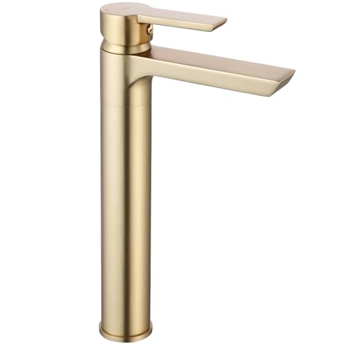 Robinet de lavabo Rea Argus doré pour moderniser une salle de bain familiale avec élégance
