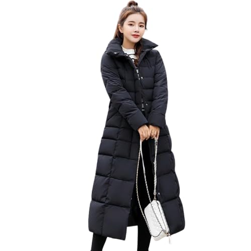 Faux Fur Hooded Long Down Puffer Womens Coat Zipper Quilted Jacket Black 3XL | Clothing Shoes & Accessories | Womens Clothing | Coats & Jackets-image-5