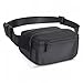 Fanny Packs for Women Men, Fashion Waist Pack Crossbody Bags Belt Bag with Adjustable Strap for Running Hiking Travel.(Black Oblong)