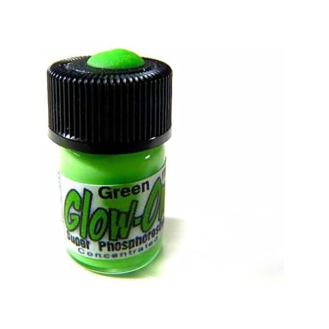 Glow-On Green Color and Green Night Glow, Gun Night Sights Paint. Small 2.3 ml vial. Concentrated, Bright, Long Lasting Luminescence. Cover