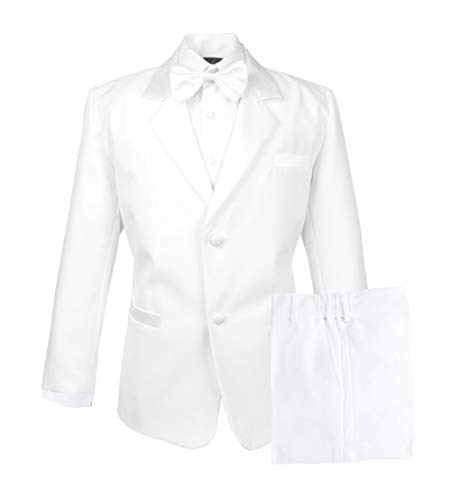 Spring Notion Boys' White Classic Fit Tuxedo Set, No Tail Extra Large /18-24 Months