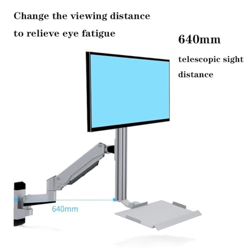 Support de moniteur mural industriel pour libérer votre bureau encombré par un écran 32" - 6