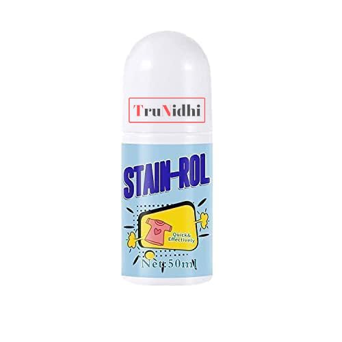 TruNidhi White Cotton Clothes Stain Remover Roll Bead Design, Stain Remover Roller-Ball Cleaner, Portable No-Wash Instant Stain Remover Pen For Clothes And Fabric, Removes (1 Count) (B0D6KKXSRB) Amazon Price History, Amazon Price Tracker