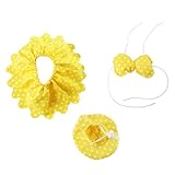 BinZyronic ドット柄ガチョウコスチューム3点セット L – ポリエステル製で耐久性に優れ屋外装飾に最適 (S)