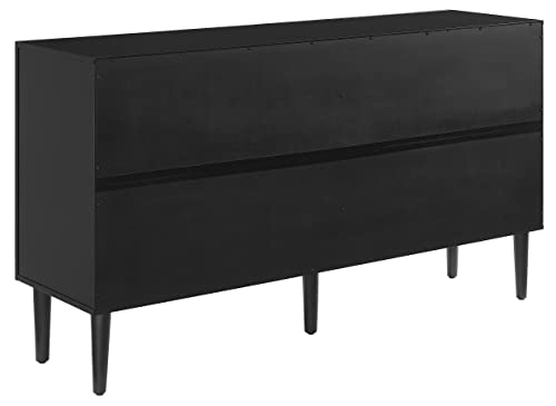 Crosley Furniture Everett Mid-Century Modern Sideboard, Matte Black #TOP5