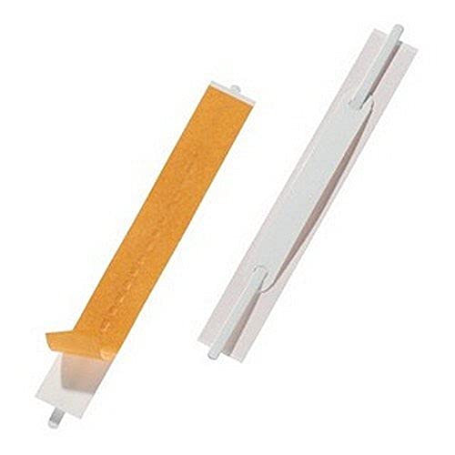 ELBA 100420794 selbstklebende Metallheftzunge mit Deckleiste 100er Pack aus PVC weiß Abheftvoprrichtung