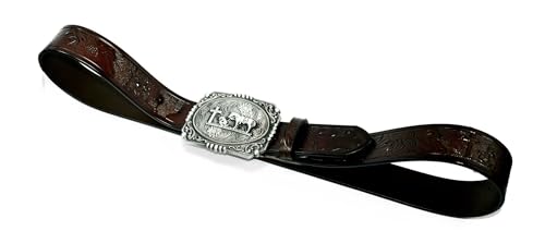 Moranse Western Cowboy Horse & Bull Style Buckle And Genuine Cow Leather Belts4