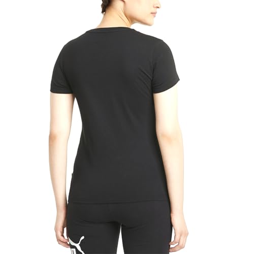 PUMA PUMA womens Essentials Tee T Shirt, Cotton Black, Large US
