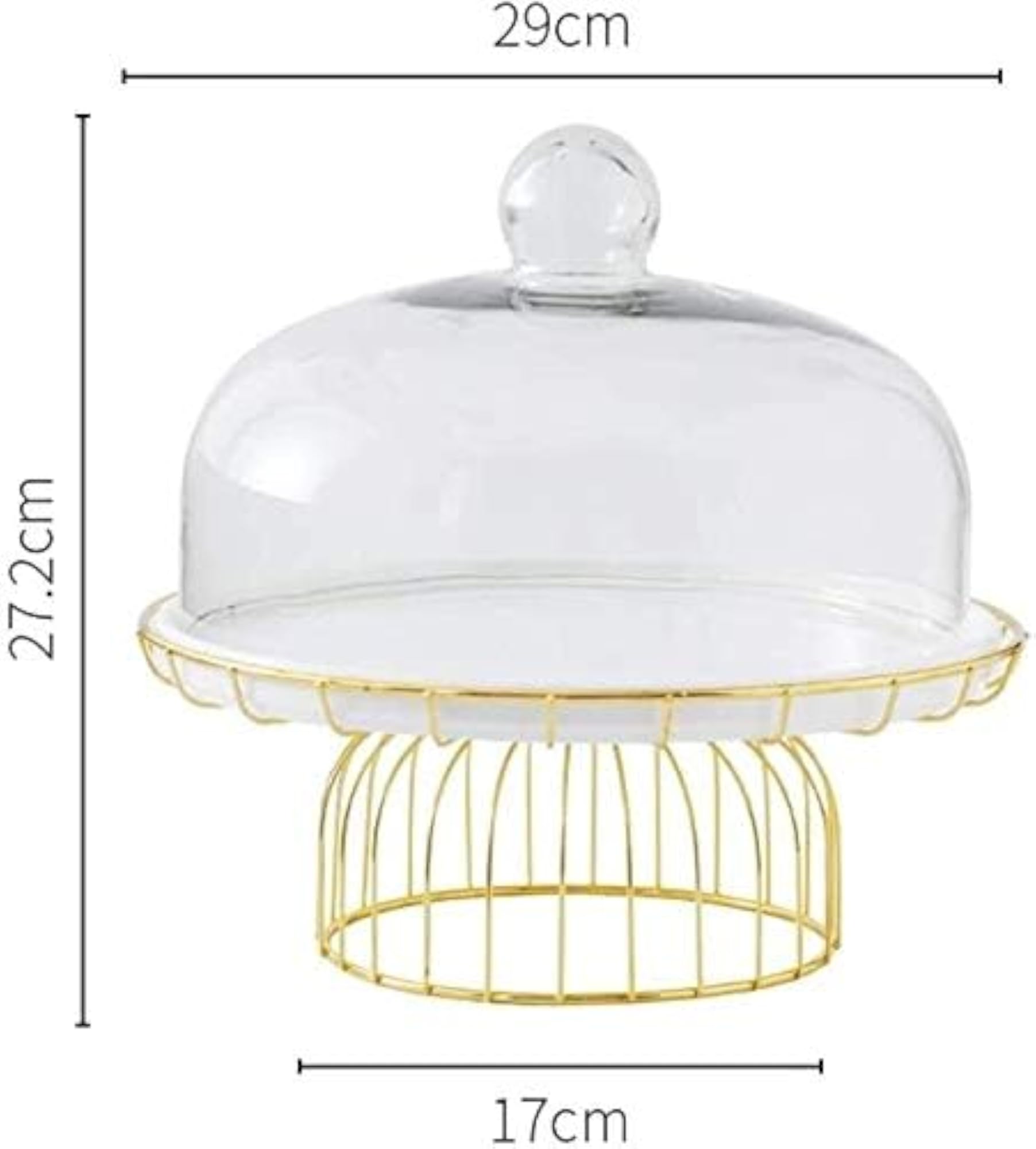 Unique Antique Metallic Cake Stand with Plate Dessert Stand