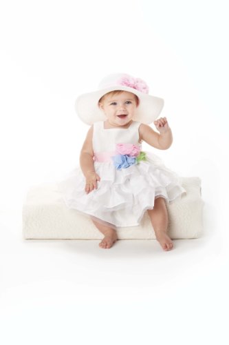 Mud Pie Baby Girls' Tiered Dress, Ivory, 12 18 Months