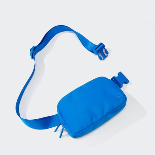 Image of Pander Two Way Zipper Fanny Pack Nylon Everywhere Belt Bag for Women, Water Repellent Waist Packs, Crossbody Bags with Adjustable Strap (Capri Blue)