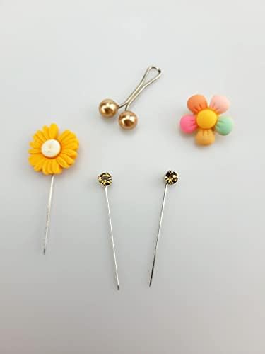 Image of MeiSie hijab pin set of 5pcs / loop pin /scarf pin /brooch /stone hijab pin