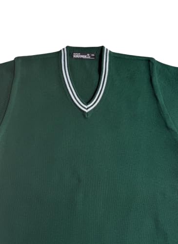 Image of Boy's School Uniform Lining Full Sleeves Sweater - Daffodil