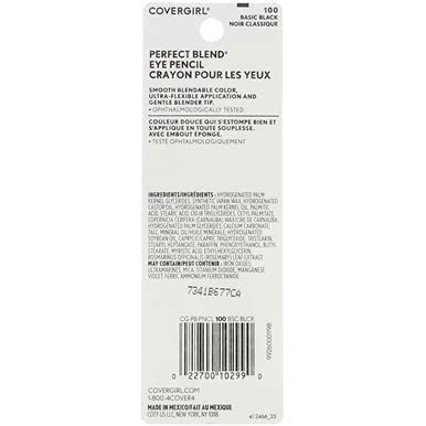 CoverGirl Lápiz de Ojos Básico Negro Pack 5 miniatura 5