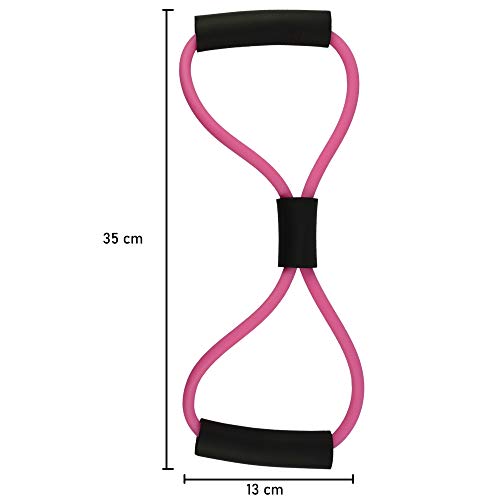 Extensor Elástico Para Exercícios Ginástica Rosa + Suporte Celular CBRN15856
