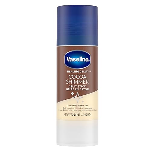 Unilever Vaseline Cocoa Shimmer Jelly Stick GLOW UP Body Luminizer For Dewy Radiant Skin 1.4 oz - 3 Count