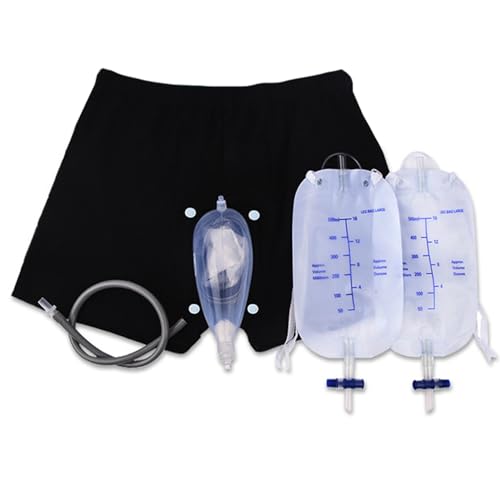 Set Di Slip Per Incontinenza A Tenuta Stagna Da Uomo, Orinatoio Staccabile Con Sacca Per Le Gambe E Raccoglitore In Silicone(S)