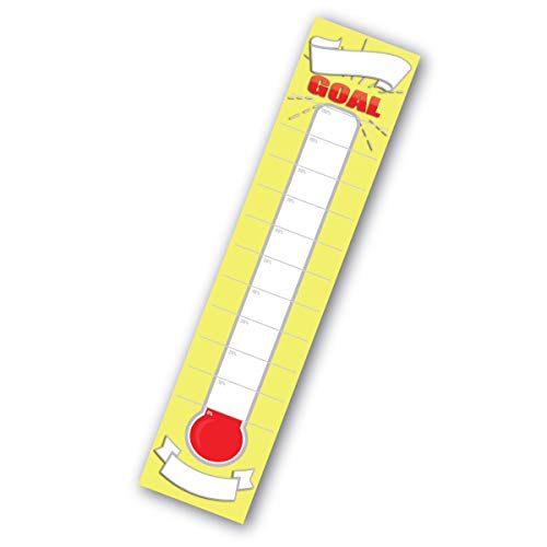 Wrapco Dry Erase Goal Setting Fundraising Thermometer Chart Goal Chart Temperature Poster for Office Classroom or Kids (Yellow) Wrapco Dry Erase Goal Setting Fundraising Thermometer Chart Goal Chart Temperature Poster for Office Classroom or Kids (Yellow)