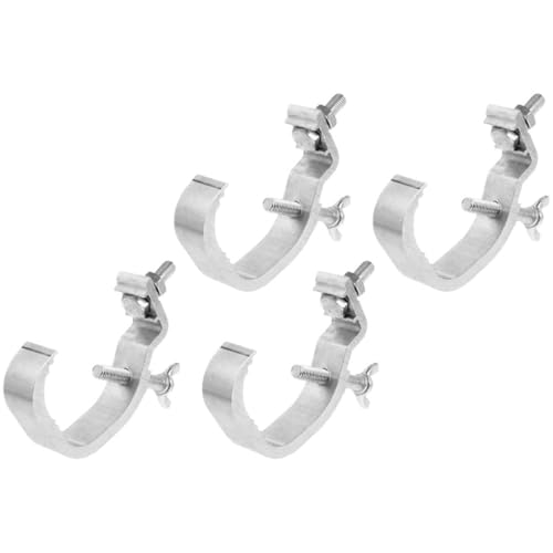 ERINGOGO 4Pcs Heavy Duty Truss Clamp Hooks for Stage Lighting Fixtures Light Hooks for LED Moving Head Security Lights Skid Design for Stability Safety
