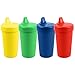 Re-Play Made in The USA 4pk No Spill Sippy Cups for Baby, Toddler, and Child Feeding - Red, Navy Blue, Yellow, Kelly Green (Primary+)