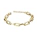 Produktbild MVí JUNE® Armband Damen Gold Charm Statement Bettelarmband aus Edelstahl mit 18 Karat Vergoldung Wasserfest Nickelfrei in Schmuck Geschenk Box
