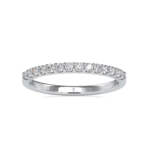 10K 14K 18K 2.5mm Moissanite Wedding Band for Women Round Moissanite Eternity Band D Color VVS1 Clarity Stackable Engagement Ring…