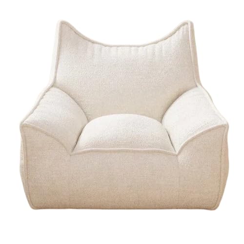 CFY652 Salón Sofá for niños, sofá pequeño de Lectura, Perezoso, puf for Sentarse y acostarse, Dormitorio Sofá(Blanco)
