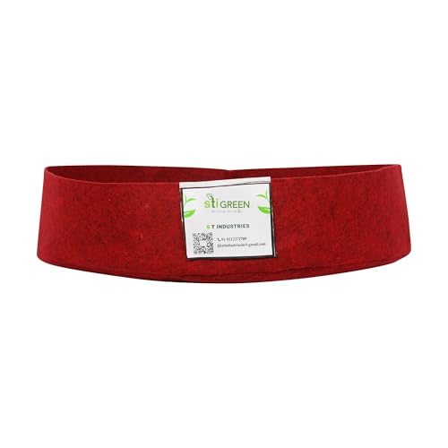 Image of Geo Fabric Grow Bags for Plants 18X4 Inch (Pack of 10) | 400 GSM Heavy Duty UV-Protected Round Maroon Colour Plant Bags for Terrace and Vegetable Gardening | Strong & Reusable|