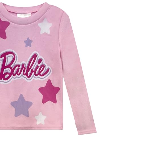 Barbie Girls Pajama Pants and Sleep Shirt Sets for Kids - 2 Piece PJ Sleepwear Set for Girls - Official License2