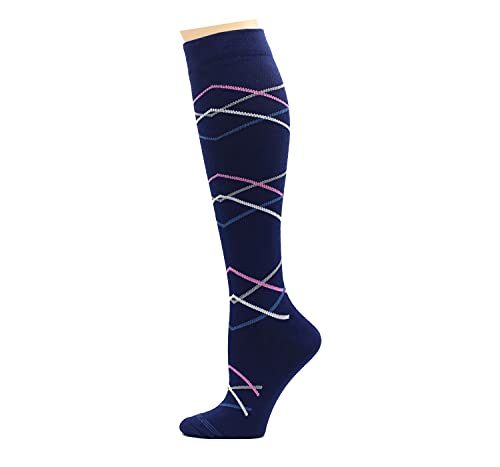 Image of REXX 3 Pairs Women's Knee-high Therapeutic Graduated Anti-Fatigue 8-15mmHg Combed Cotton Compression Socks