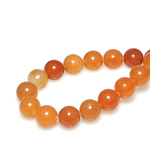 MJDCB Natural Round Stone Beads 10mm Red Aventurine Loose Gemstone Beads for Jewelry Making Bracelet Necklace 35pcs - Image 2