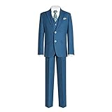 Almighty Magic Boy's Formal Suits 5 Pieces Slim Fit Suit Set Dresswear Ring Bearer Outfit