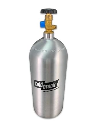 Coldbreak CO2 Tank, New, Aluminum, 10 lb. Capacity, Current Hydrostatic Testing Stamp 10 LB