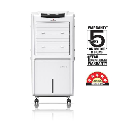 Image of Kenstar TallDe HC 45 Personal Air Cooler 45L Honeycomb Pads High Speed Fan Inverter Compatible 5 Star BEE Rating 5 Year Comprehensive Warranty