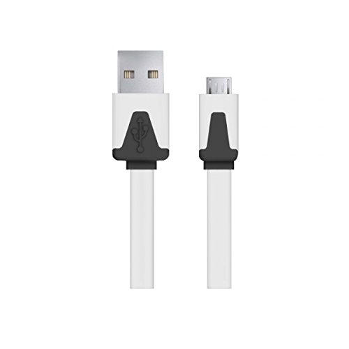 Esperanza EB183W - USB-kabel (1 m, USB A, micro-USB B, 2.0, mannelijke connector/mannelijke connector, zwart, wit)
