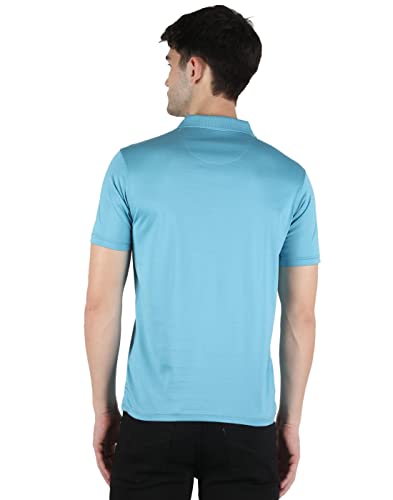 Image of Monte Carlo Mens White Plain Collar T-Shirt |22203606-1