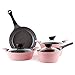 Neoflam Eela 7 Piece Ceramic Nonstick Cookware Set in Pink