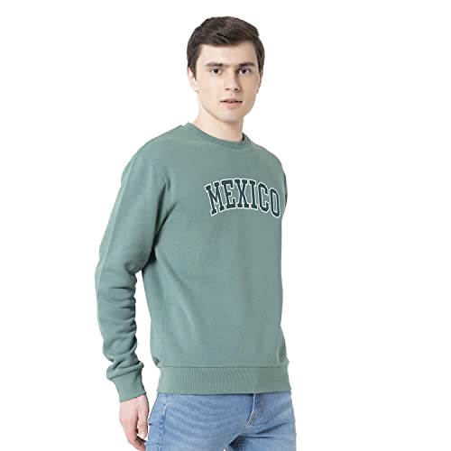 Image of Red Tape Men's Slate Green Graphic Print Sweatshirt