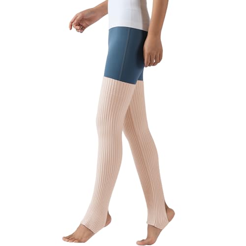 Nanxson Scaldamuscoli da donna Scaldamuscoli in maglia invernale coste per gli anni '80 Party Dance Sports Yoga TTW0072 (rosa)
