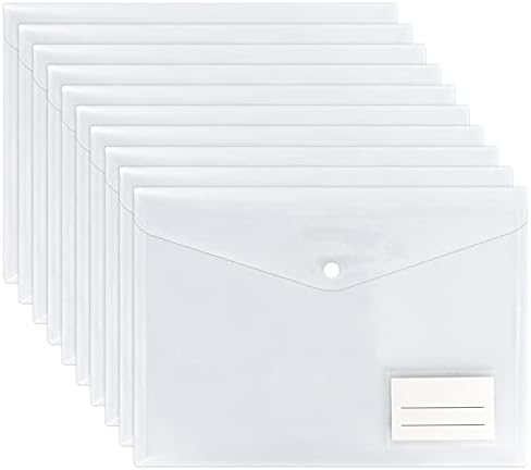 Eastlight Clear A4 Plastic Wallets, Folders Document Popper